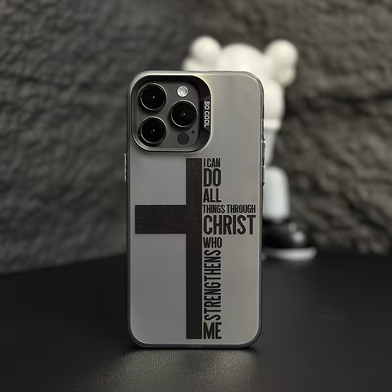 Phone Cases Iphone 17 - جراب هاتف بتصميم صليب ومضاد للبصمات