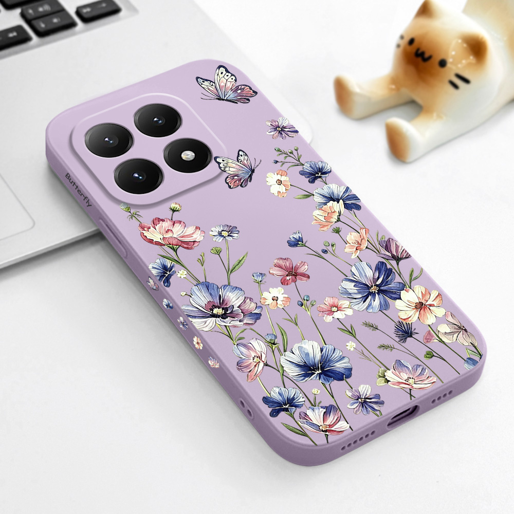 Xiaomi Poco X6 - غطاء هاتف بتصميم الفراشة لهواتف شاومي