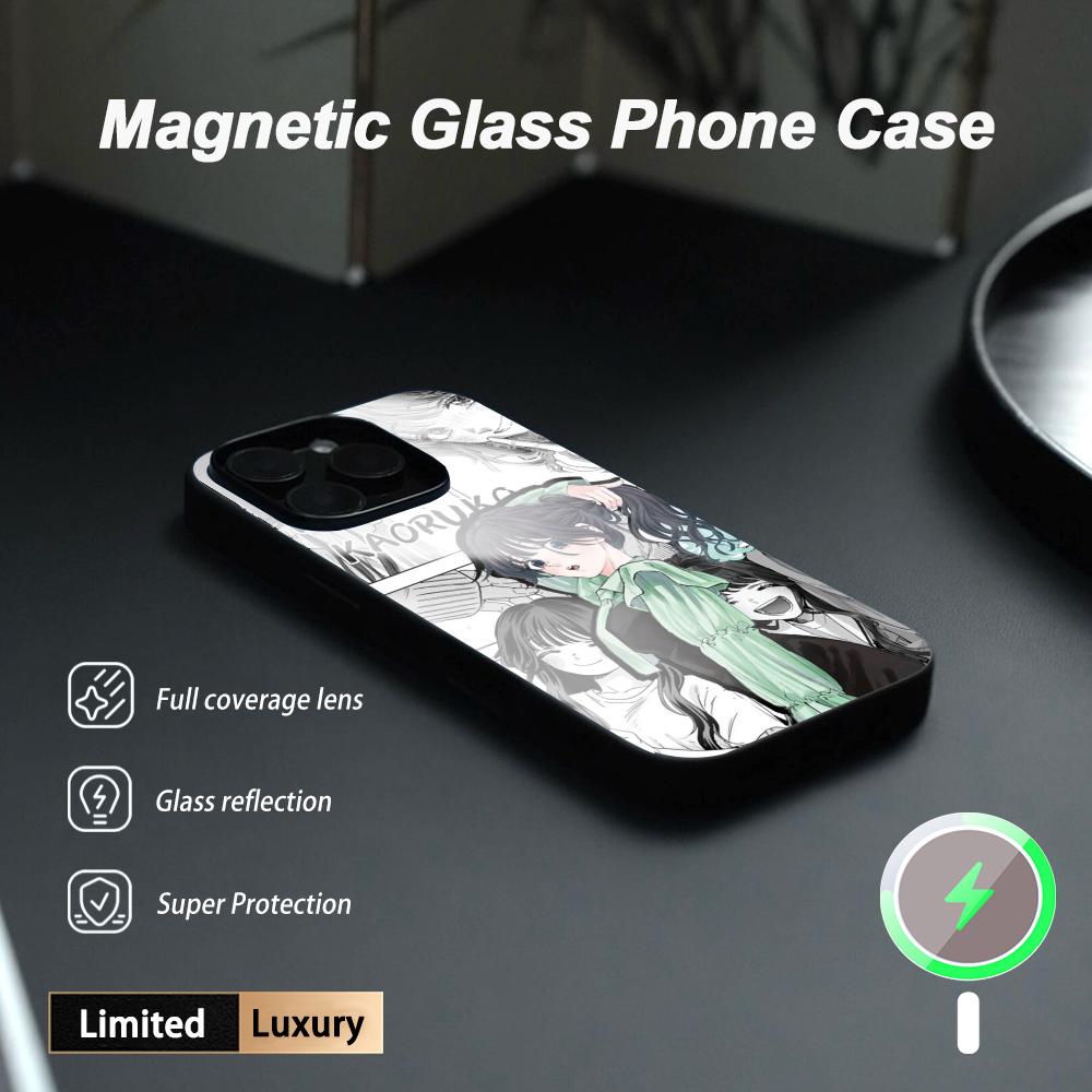Phone Cases Japan - غطاء هاتف زجاجي مغناطيسي بتصميم كاوروكو