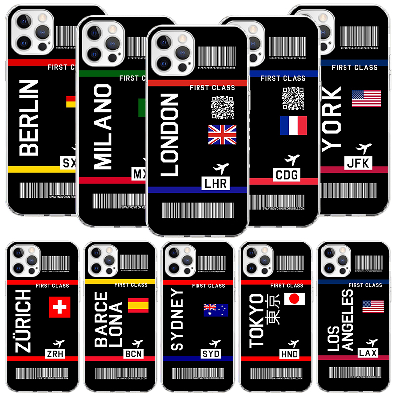 Phone Cases Aviation - جراب هاتف بتصميم تذكرة طيران ورمز