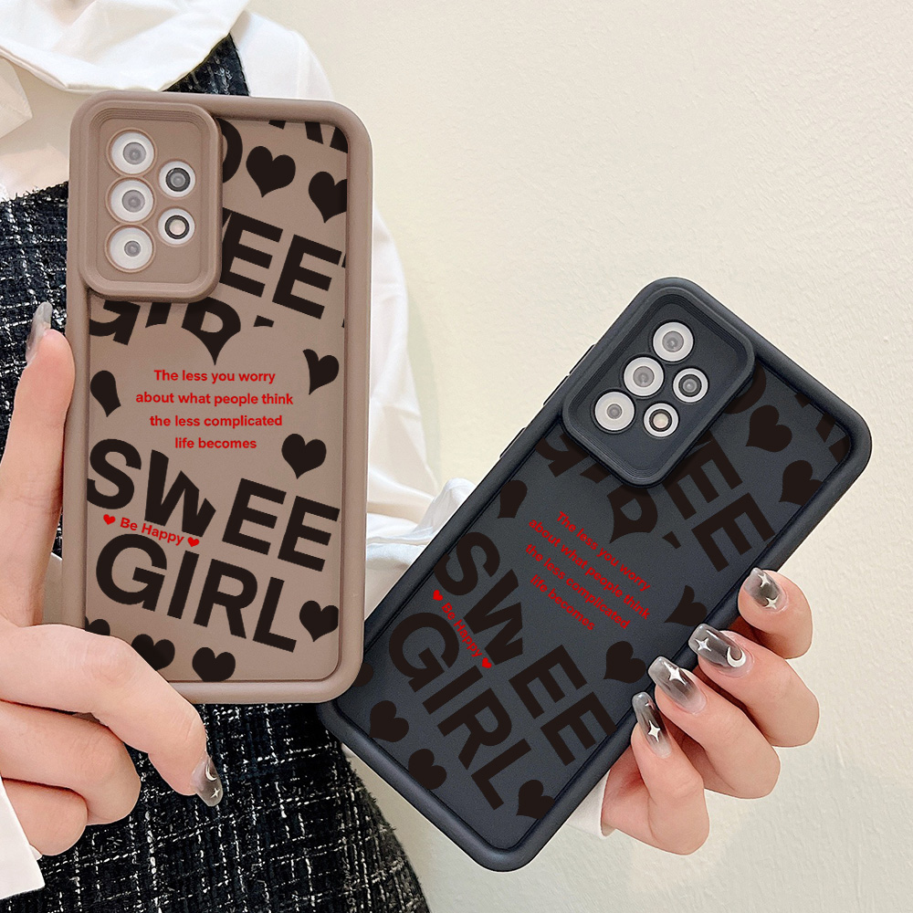 Phone Cases Galaxy S25 - غطاء سيليكون إبداعي بتصميم قلب الحب
