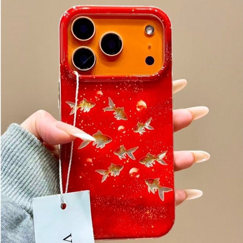 جراب هاتف بتصميم سمكة ذهبية حم - مراجعة Phone Cases Redbubble وسعره