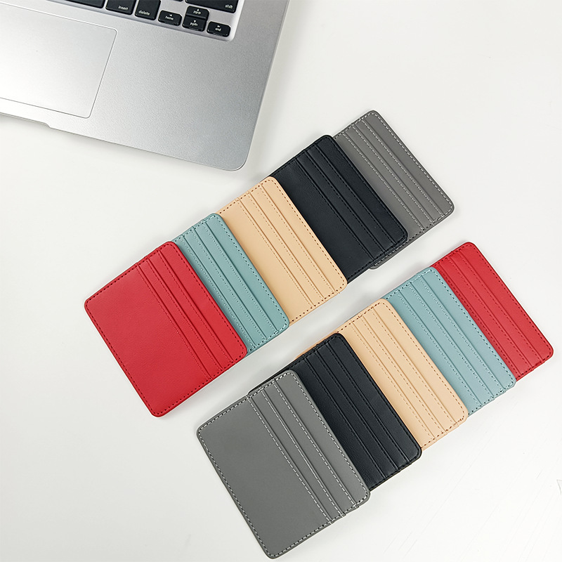 1 قطعة بولي Leather الجلود حام - مراجعة Slim Card Slot Case وسعره