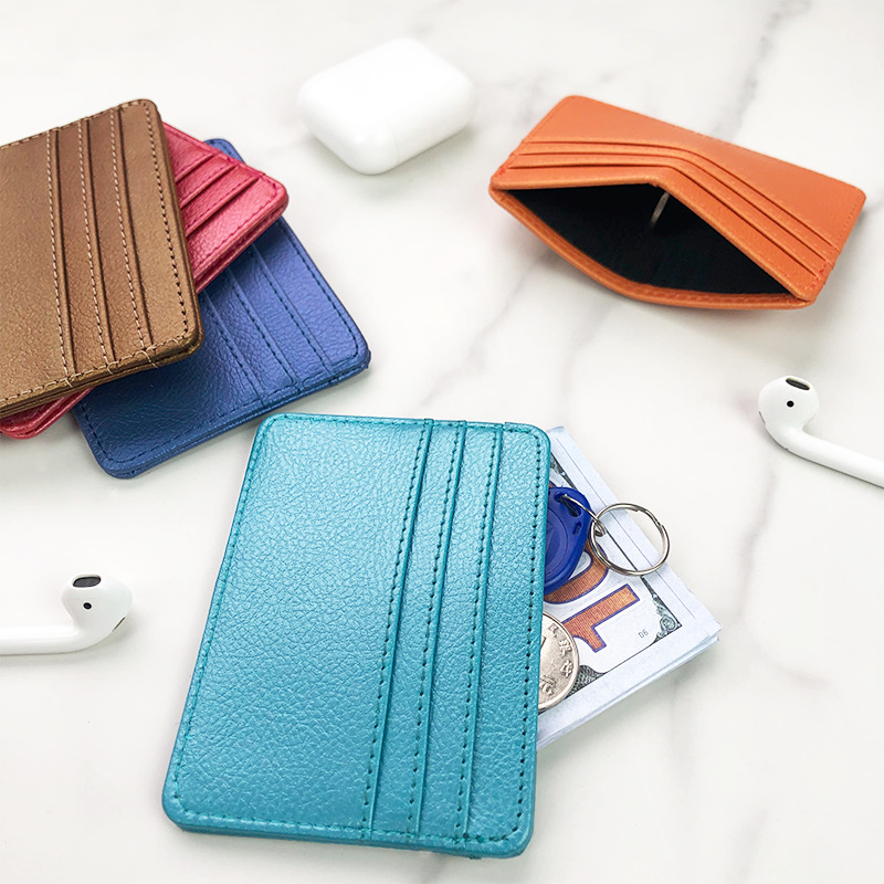 رقيقة بو الجلود محفظة صغيرة سل - مراجعة Slim Card Slot Case وسعره