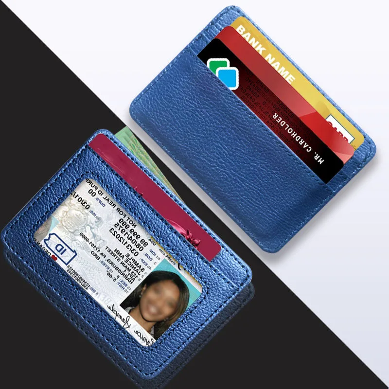 جديد رقيقة بولي Leather محفظة  - مراجعة Slim Card Slot Case وسعره