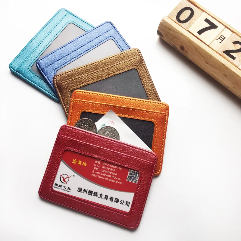 جديد رقيقة بولي Leather محفظة  - مراجعة Slim Card Slot Case وسعره